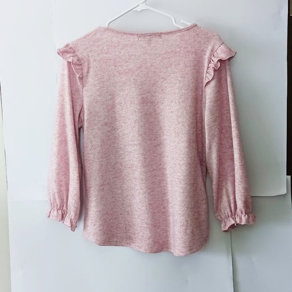 ADRIENNE VITTADINI Pink Ruffled Sweater Size M - Picture 7 of 11
